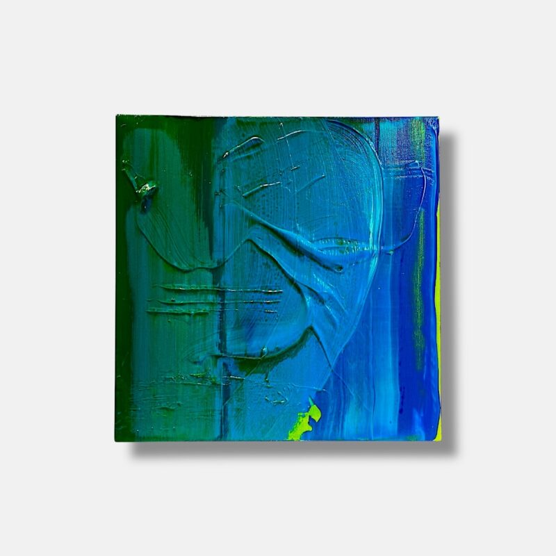 “A Sea of ​​Blue-Green Calm 3” – 25 x 25 cm