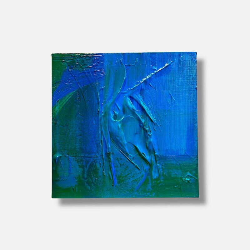 “A Sea of ​​Blue-Green Calm 2” – 25 x 25 cm